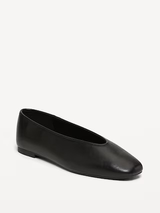 Faux-Suede V-Cut Ballet Flats | Old Navy (US)