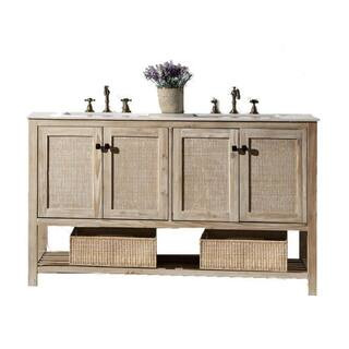 60 in.White Wash Vanity in White Marble Top With White Basin WH5160 - The Home Depot | The Home Depot