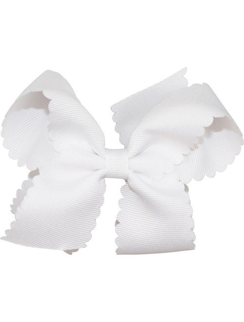 Medium Scalloped Edge Grosgrain Bow | Cecil and Lou