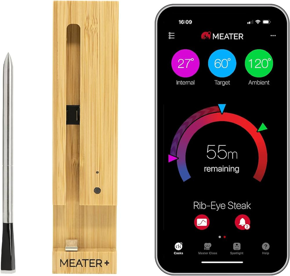 MEATER Plus: Long Range Wireless Smart Meat Thermometer with Bluetooth Booster | for BBQ, Oven, G... | Amazon (US)