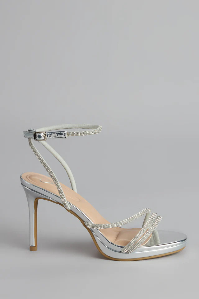 Radiance Rhinestone Metallic Stiletto Heels | Windsor Stores