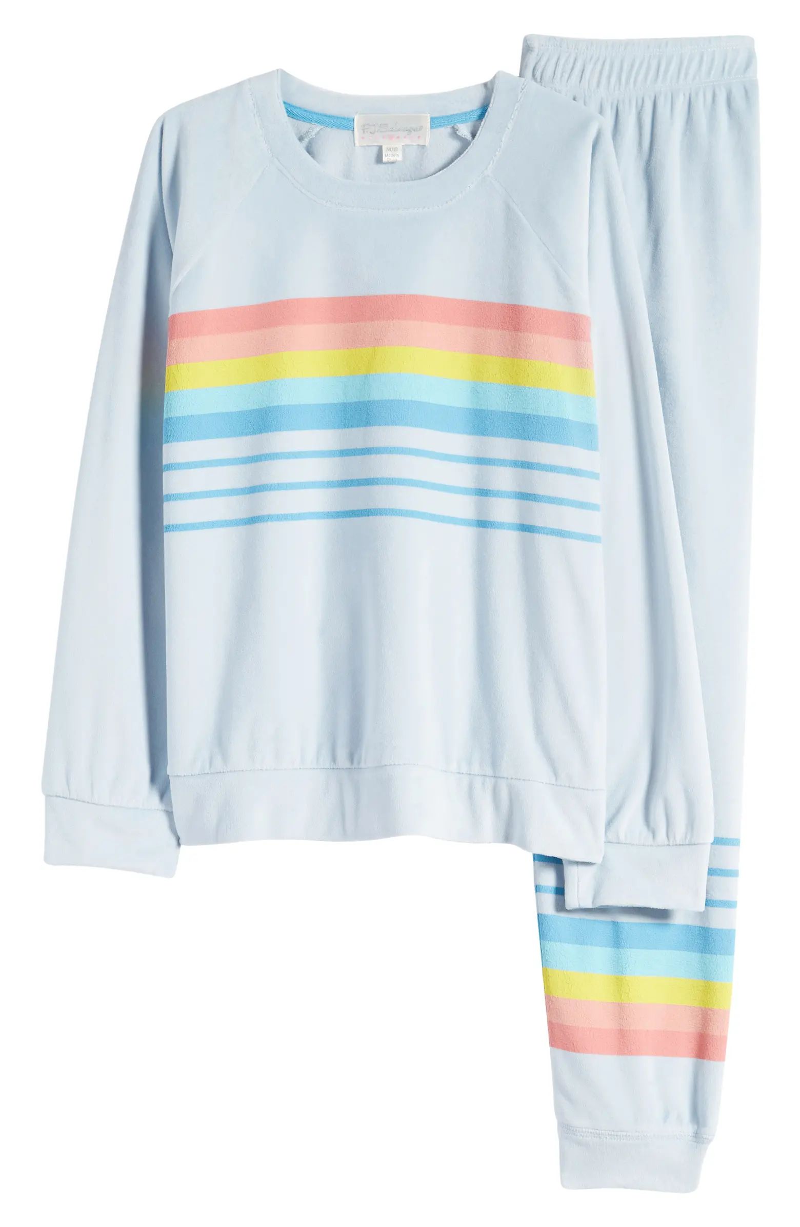 Kids' Relaxed Fit Banded Waist Fleece Two-Piece Pajamas | Nordstrom