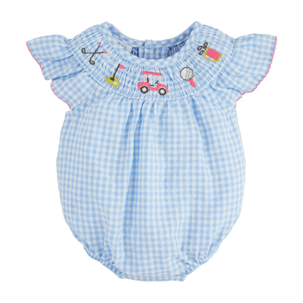 Smocked Golf Baby Bubble | Mud Pie
