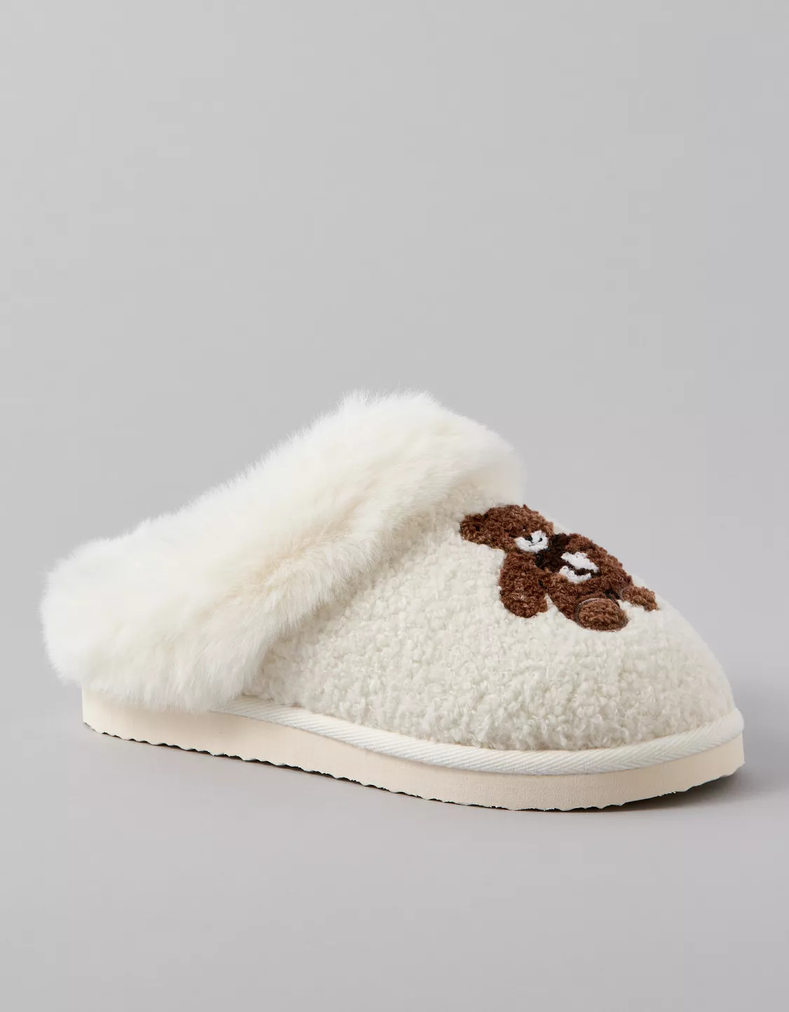 AE Teddy Bear Scuff Slipper | American Eagle Outfitters (US & CA)