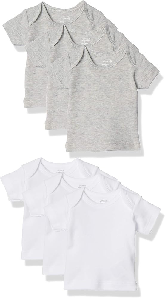 Amazon Essentials Unisex Babies' Lap-Shoulder Tee, Pack of 6 | Amazon (US)