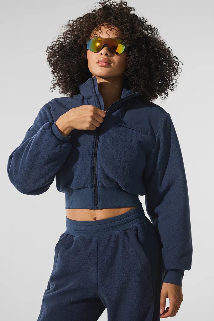 Polar Fleece Cropped Wintry Mix Jacket | Alo Yoga (US)