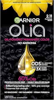 Garnier Tinte permanente para el cabello Olia sin amoníaco, color brillante, rico en aceite, 2.1... | Amazon (US)