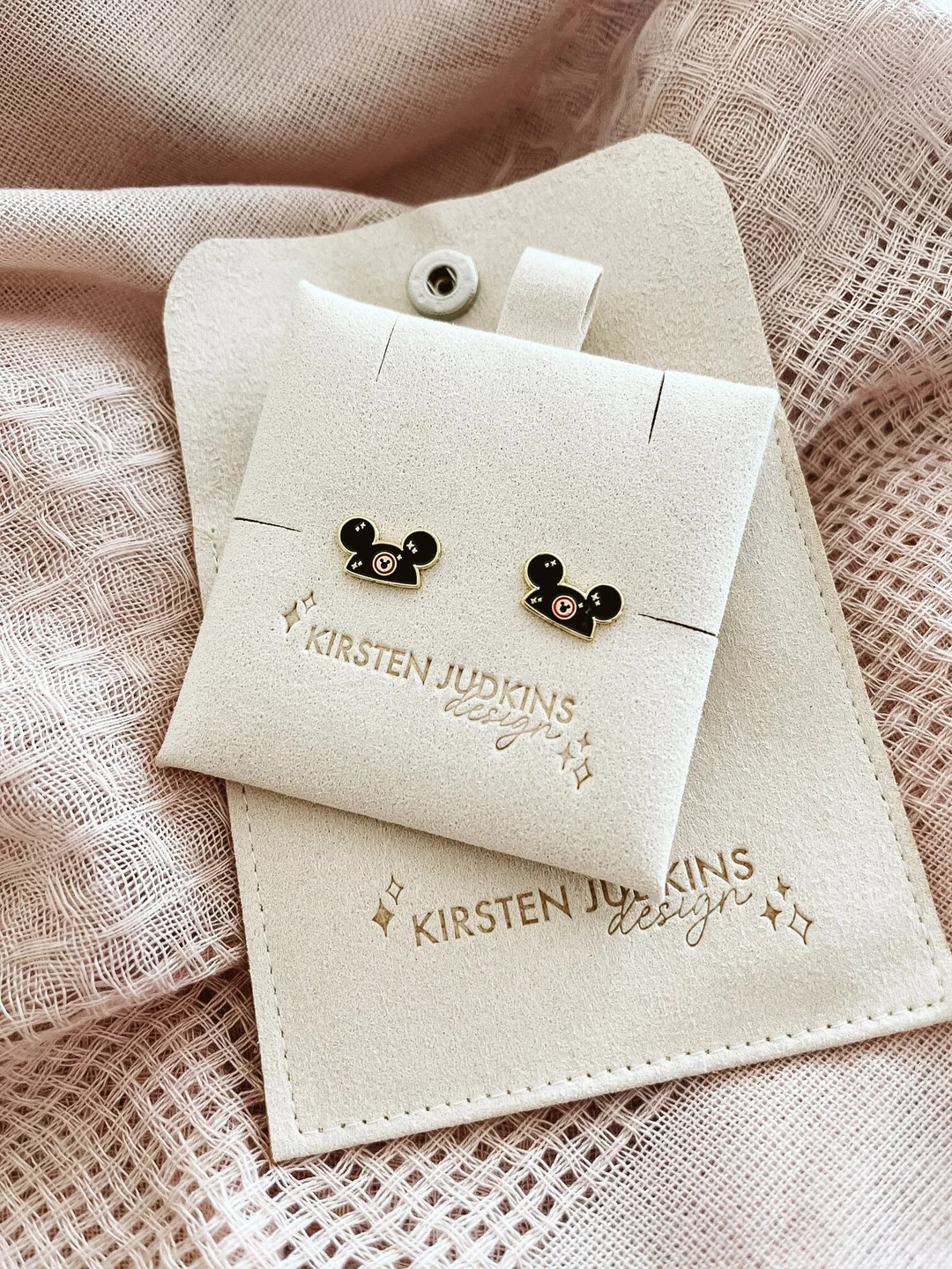 Mouse Ear Gold Plated Earrings - Etsy | Etsy (US)