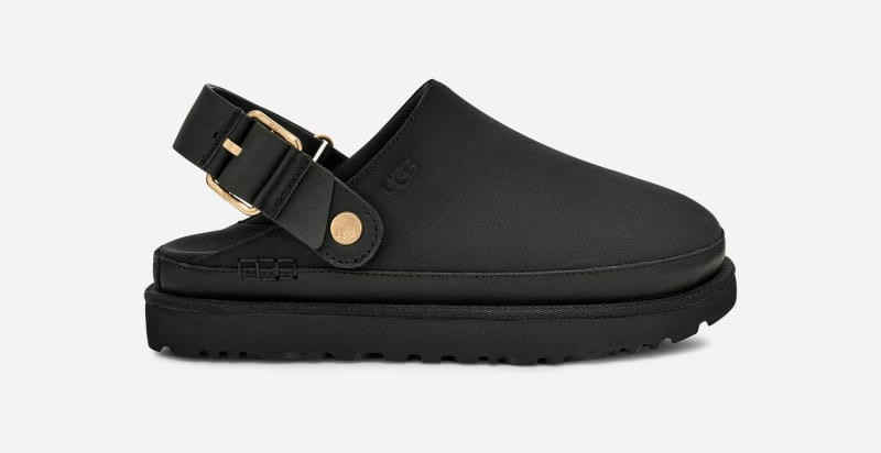 UGG® Women's Goldenstar Villa Clog Nubuck Shoes in Black, Size 7 | UGG (US)