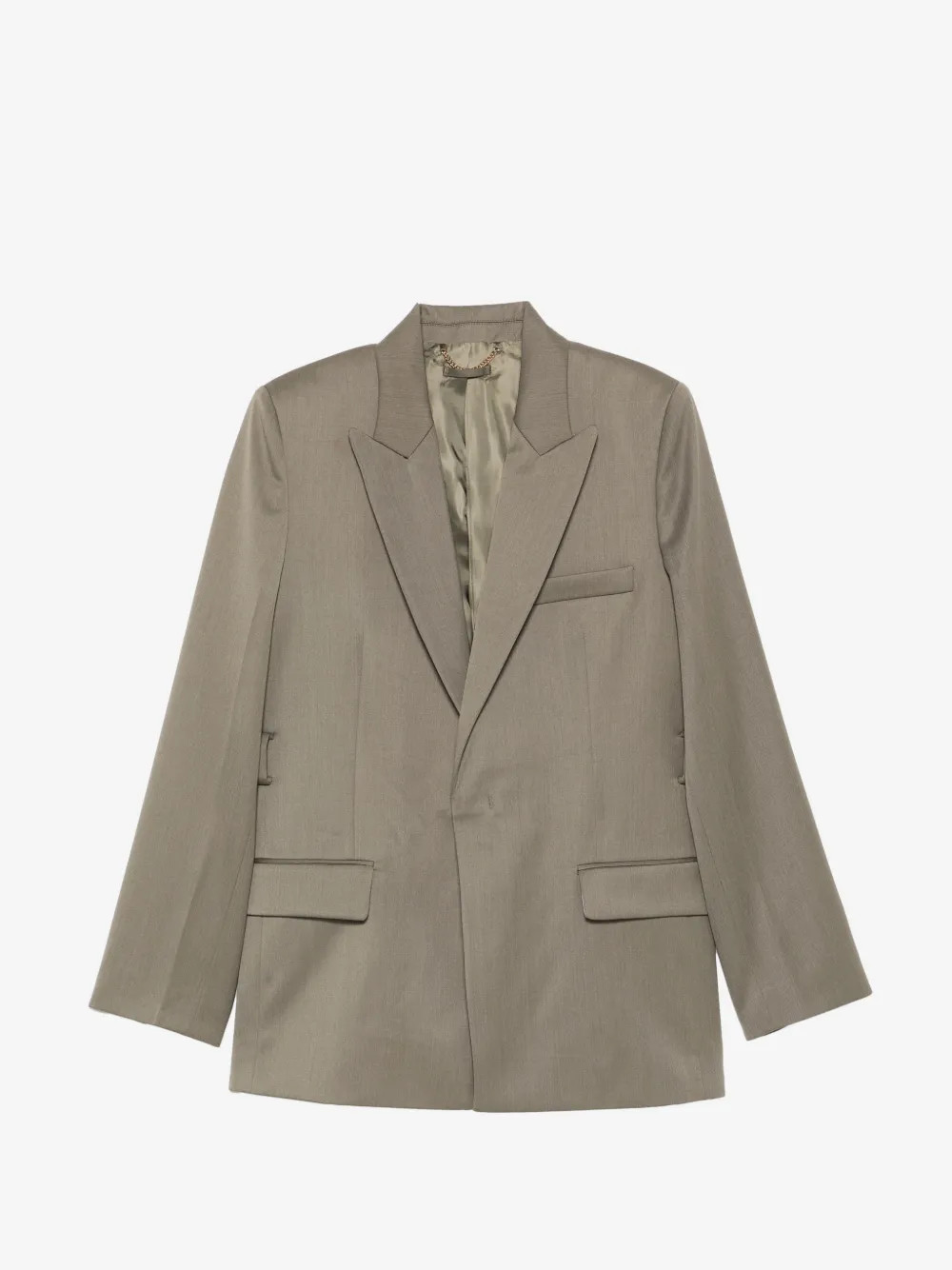 Victoria Beckham belted tailored jacket - Green | Farfetch Global