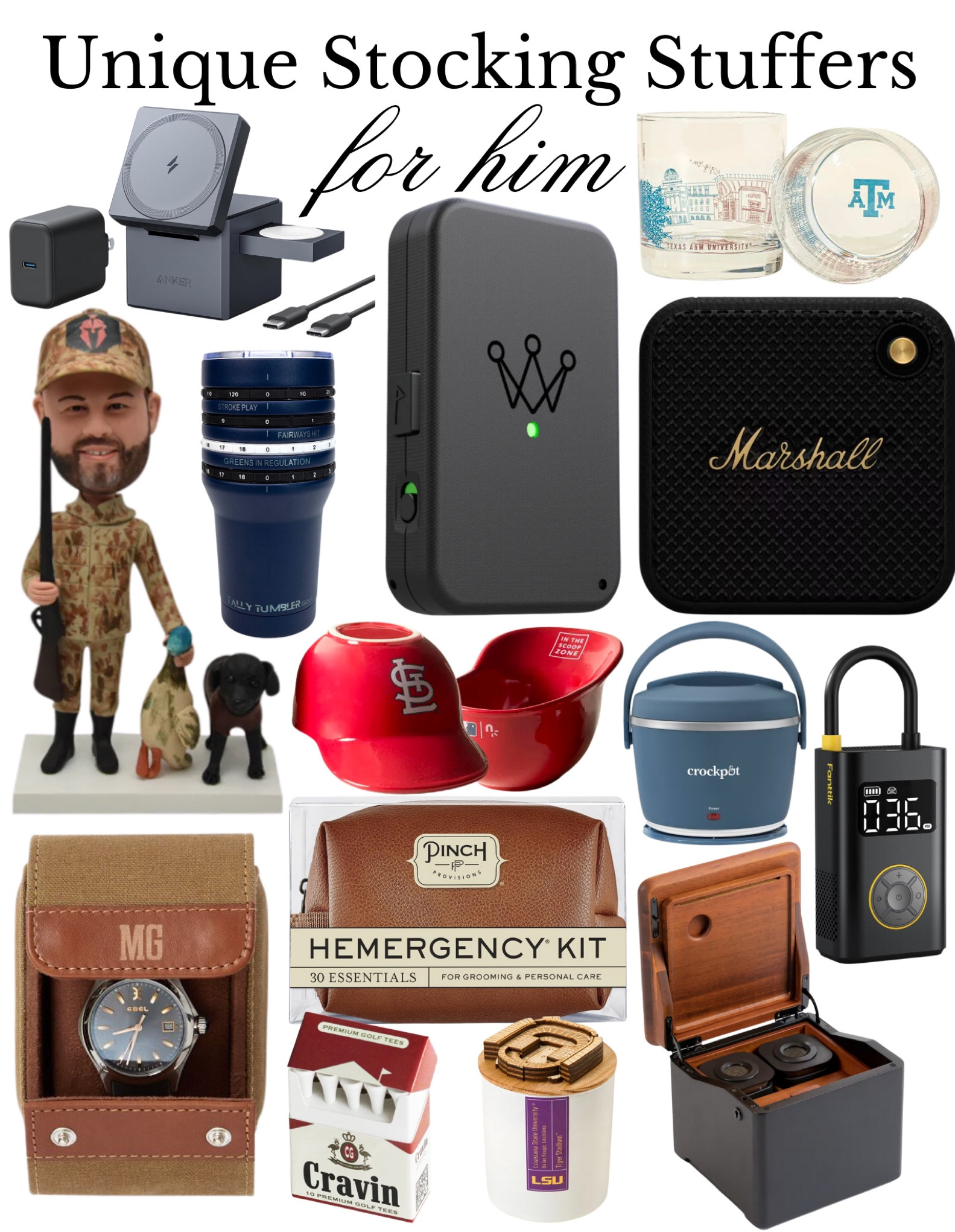 Wanting to up your gift game this holiday season? Here are some unique stocking stuffers he will be sure to love! #stockingstuffers #christmas #giftsforhim #giftguide #holiday #stockings #christmas2024 #holidays #presents #unique #gifts #giftsformen #stockingstufferguide #styledbyval 

#LTKSeasonal #LTKHoliday #LTKGiftGuide