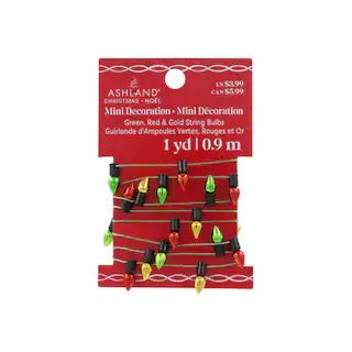 Mini Red, Green & Gold String Bulbs by Ashland® | Michaels | Michaels Stores