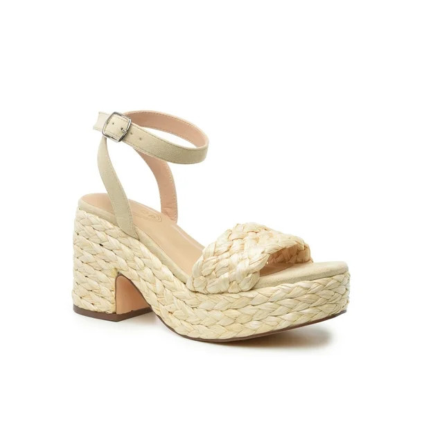 Scoop Women's Raffia Platform Sandals - Walmart.com | Walmart (US)