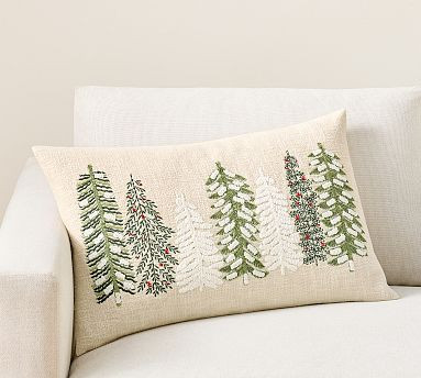 Woodland Pine Lumbar Pillow | Pottery Barn (US)