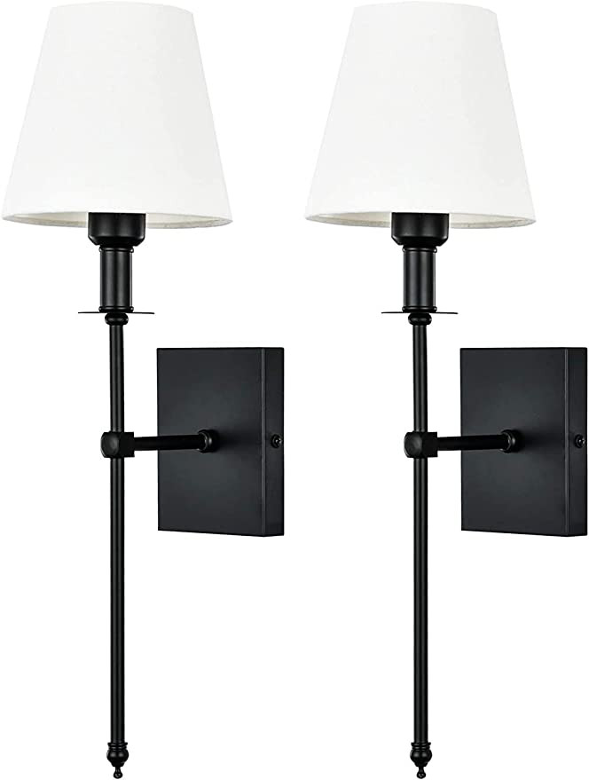 Wall Light Battery Operated Sconce Set Of 2，not Hardwired Fixture,Battery Powered Wall Sconce With R | Amazon (US)