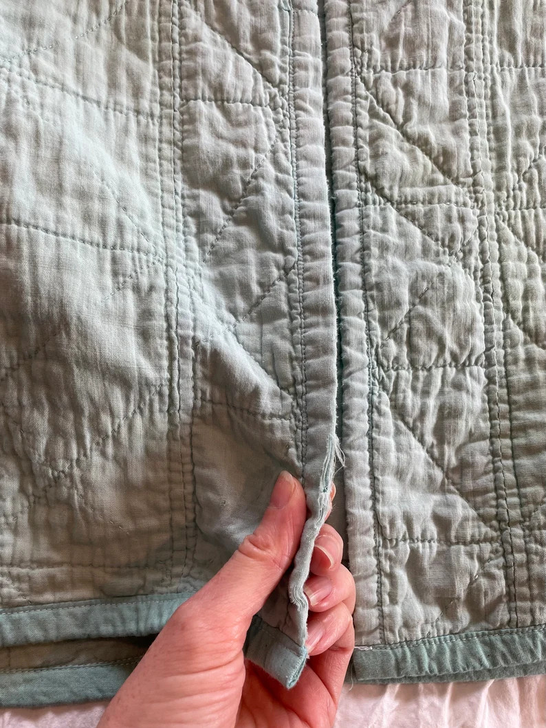 Handmade Quilt Coat Teal Pinwheels - Etsy | Etsy (US)