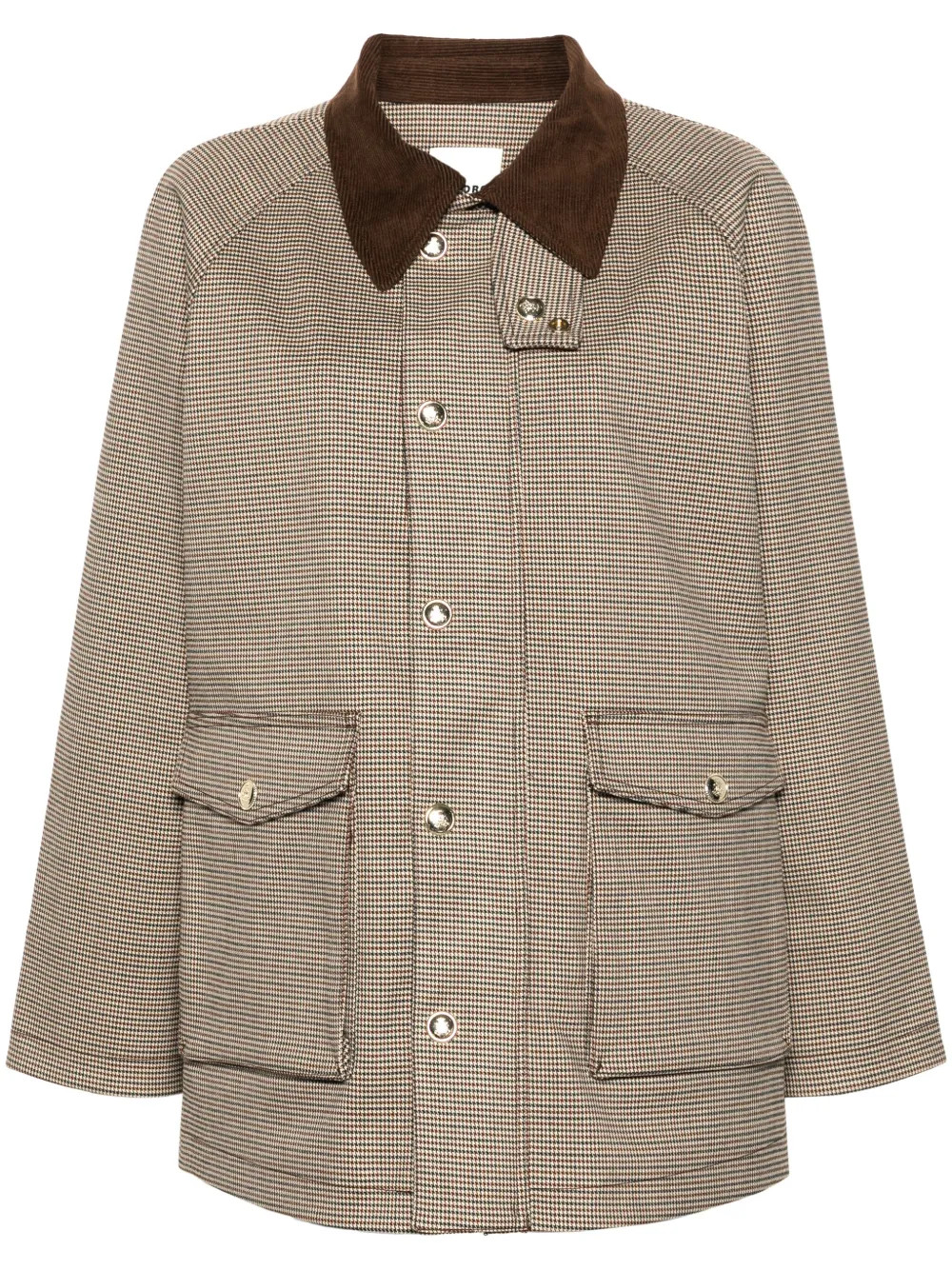 SANDRO Bastille Herringbone Jacket | Brown | FARFETCH UK | Farfetch Global