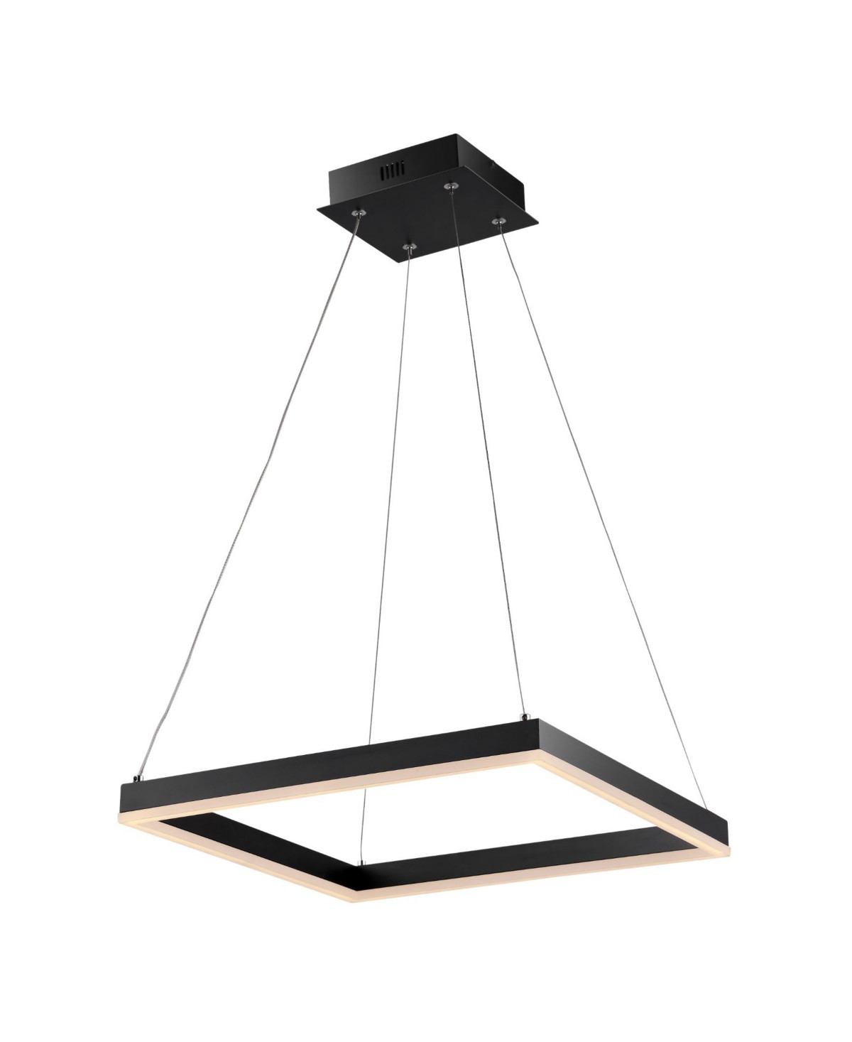 Nero Square Contemporary Modern Integrated Led Pendant Light - Black | Macy's