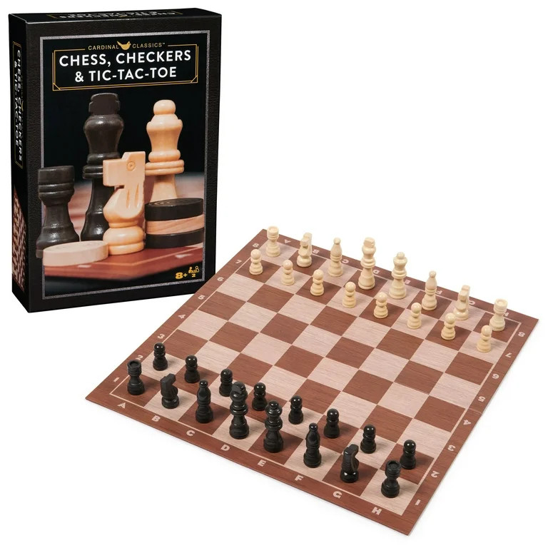 Spin Master Games, Cardinal Classics, Chess Checkers and Tic-Tac-Toe Set, Ages 8 and up | Walmart (US)