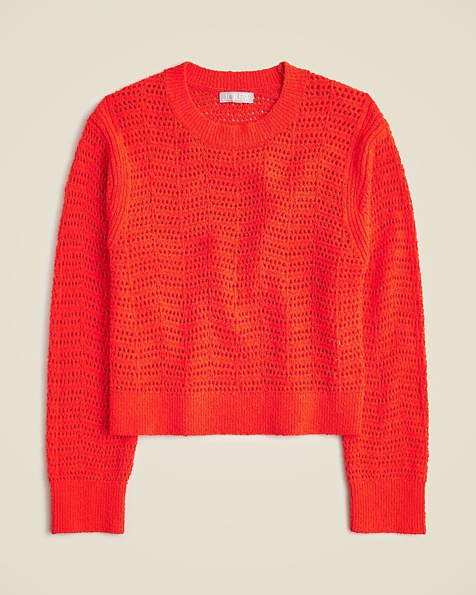 Pointelle crewneck sweater | J. Crew US