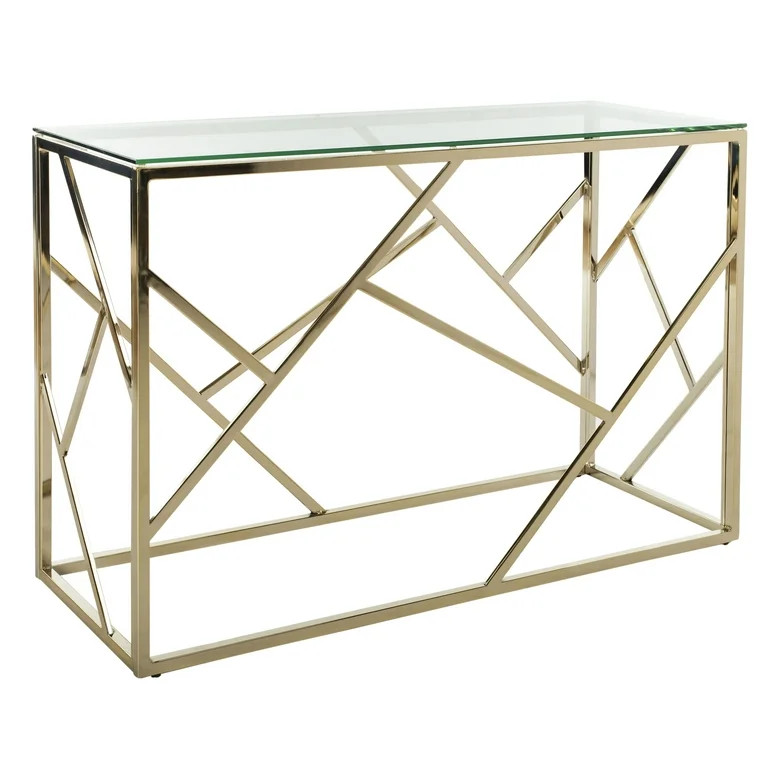 Safavieh Namiko Modern Glam Console Table, Brass/Glass Top | Walmart Online Grocery