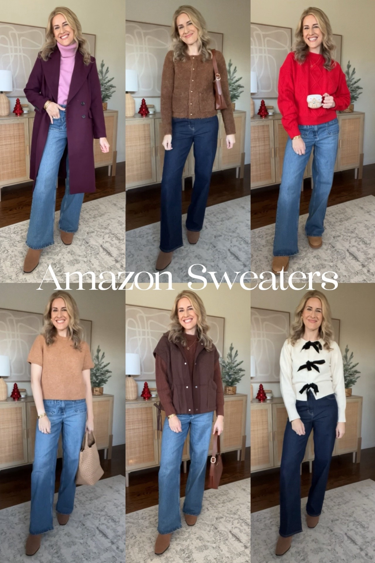 Amazon sweaters I’m loving starting at $24, fabric is great on these, most are a cotton blend, the brown cardigan has a hint of wool. I got a small in all of them except the cardigan I sized up one to a medium. More colors available too. Jeans are Walmart. #amazonfashion 

#LTKFindsUnder50 #LTKFindsUnder100 #LTKOver40