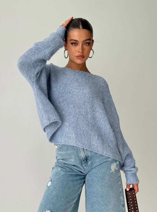 Ramy Sweater Blue | Princess Polly US