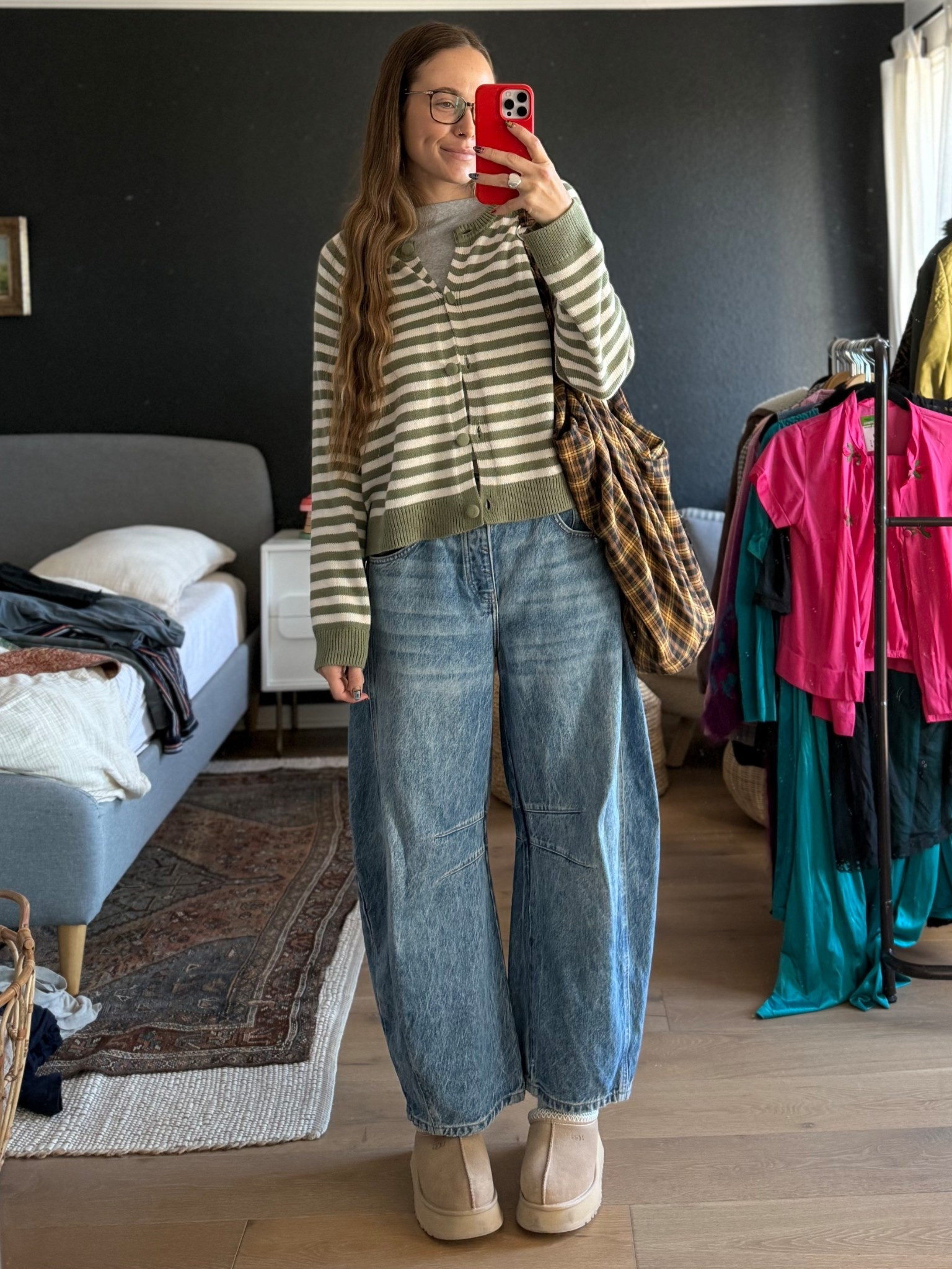 Wearing an XL in cardi, 28 in pants

#LTKTall #LTKmomlife #LTKootd