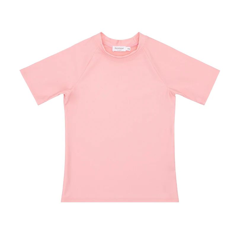 unisex sorbet pink short sleeve rashguard | minnow