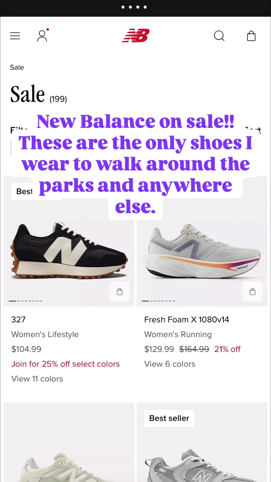 New Balance has a sale right now. They are the only shoes I wear - from work to the parks. See last pic for all my shoes. 

#LTKActive #LTKSaleAlert