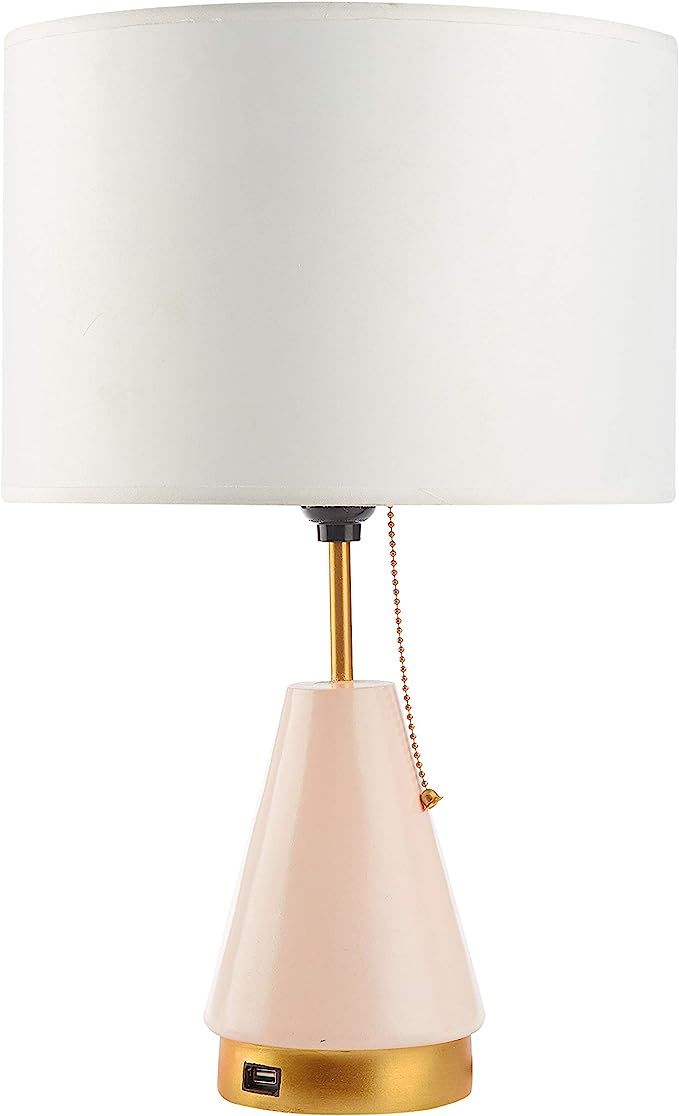Urban Shop Glass Table Lamp, Pink | Amazon (US)