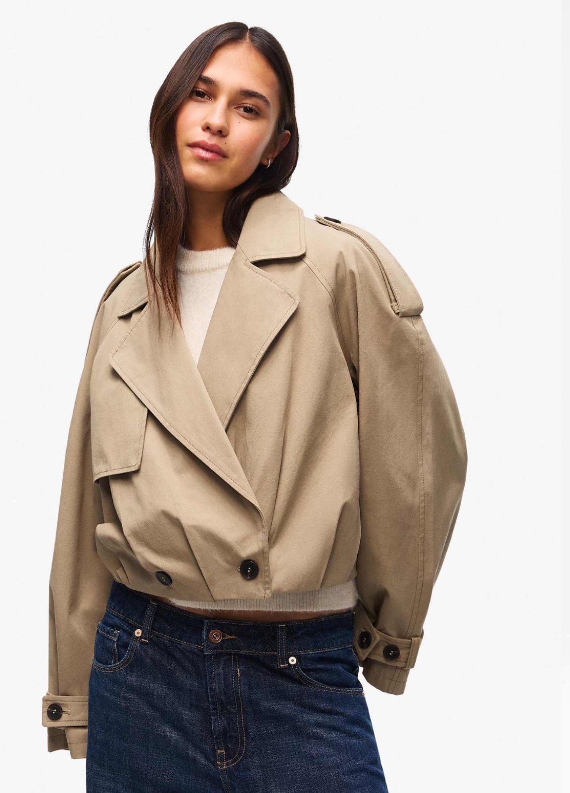 Short balloon trench, also comes in khaki 

#LTKuk #LTKworkwear #LTKspring