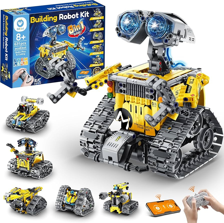 Sillbird Robot Building Kit with Remote Control Gifts for Kids Boys Ages 8-13, Coding Christmas S... | Amazon (US)