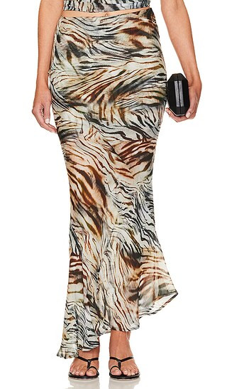 Sevy Skirt in Safari Print | Revolve Clothing (Global)