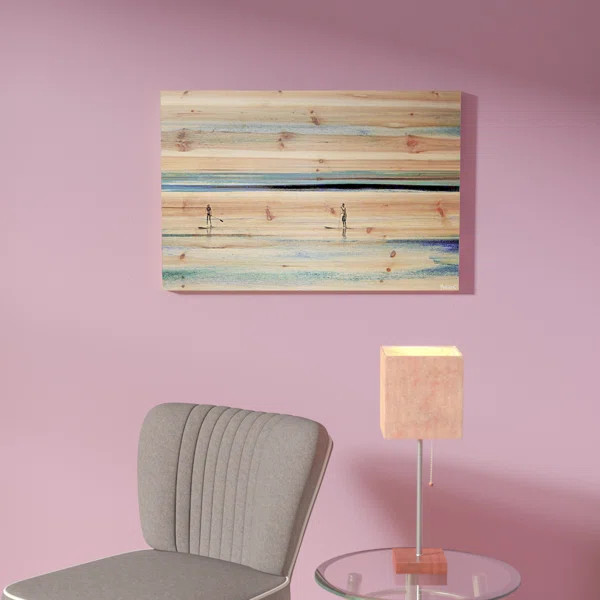 'Surfboard Paddling' by Parvez Taj - Print on Wood | Wayfair North America