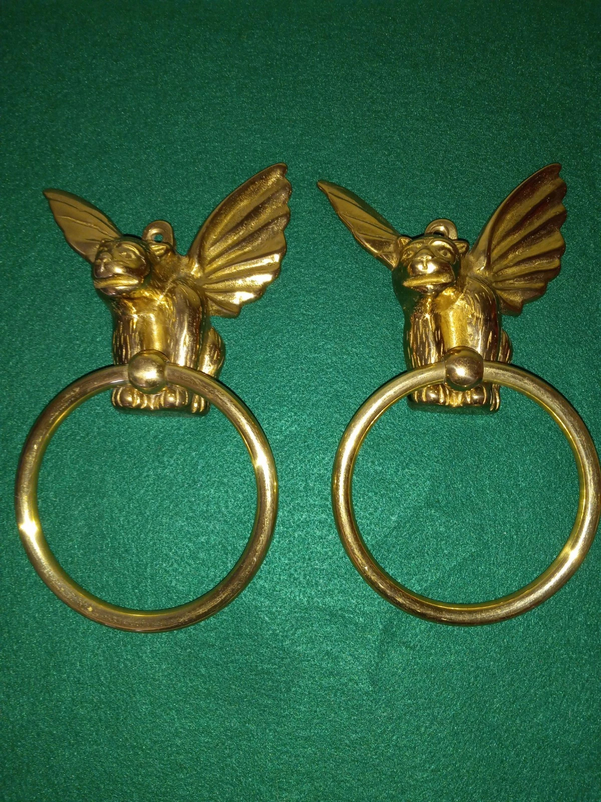 Gargoyle Bar Towel Ring Or Door Knockers. Solid Brass 2 Pieces  | eBay | eBay US