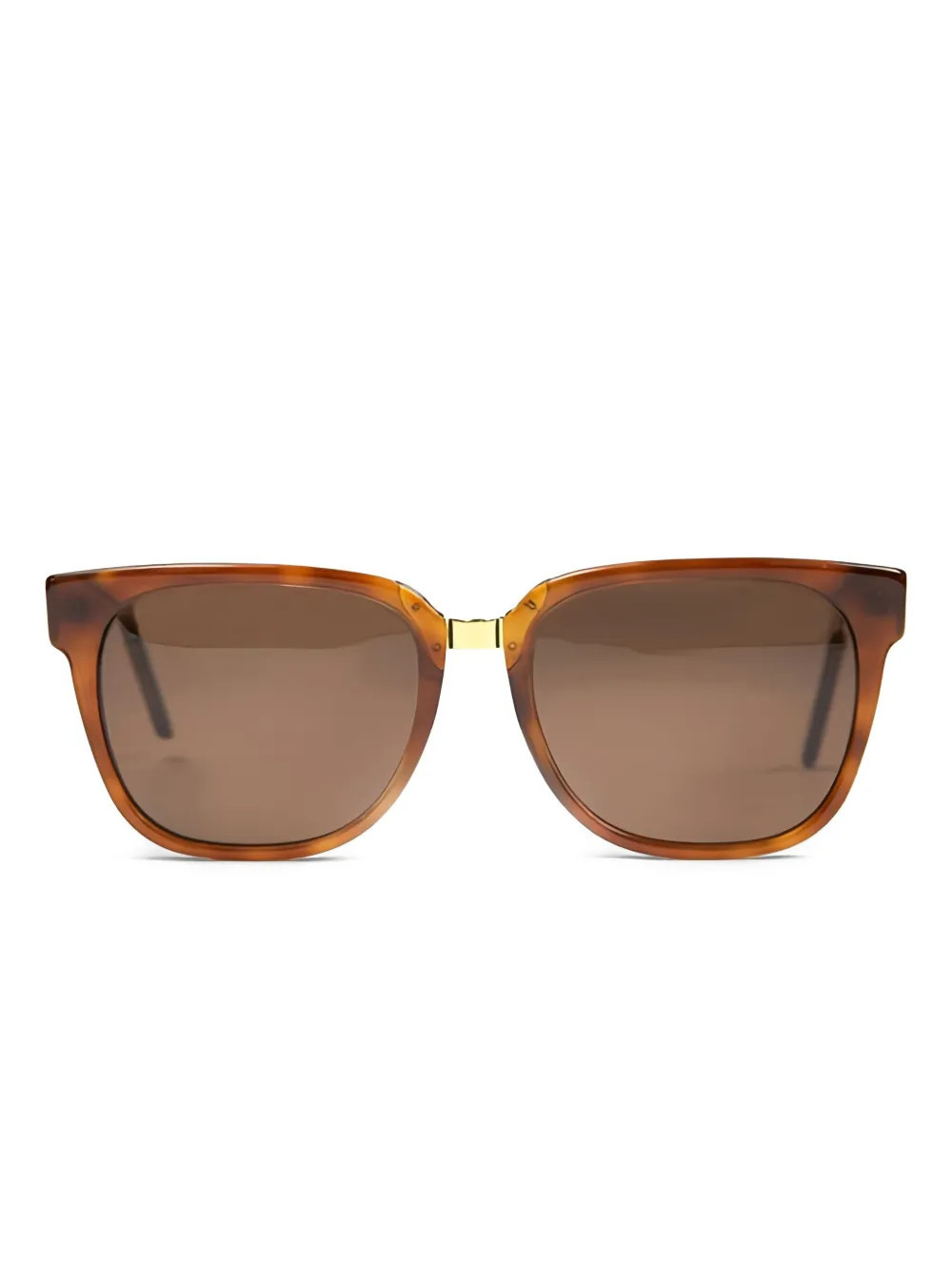Retrosuperfuture leopard-print gold-detail sunglasses - Brown | Farfetch Global
