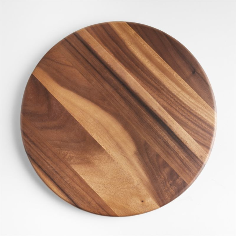 Tondo Acacia 20" Lazy Susan + Reviews | Crate & Barrel | Crate & Barrel