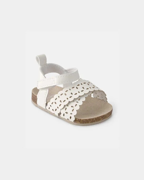 Baby Girl Floral Sandals - White | Carter's | Carter's Inc