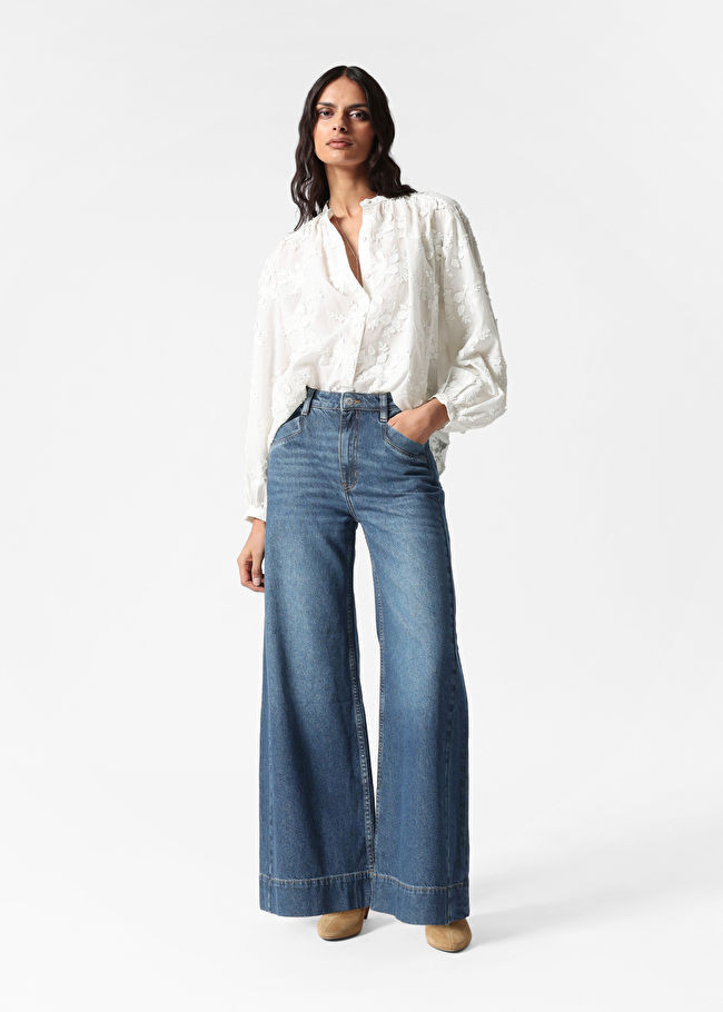 Voluminous Floral-Appliqué Blouse | & Other Stories - US