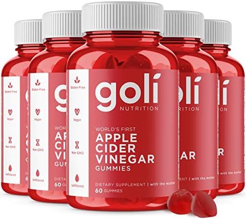 Apple Cider Vinegar Gummy Vitamins by Goli Nutrition - Immunity, Detox & Weight (5 Pack, 300 Coun... | Amazon (US)