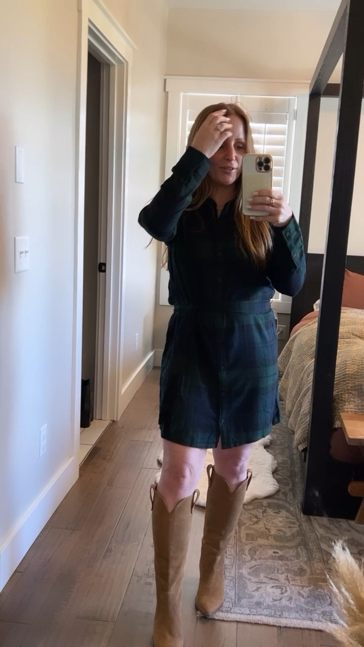 Flannel dress!! So good for the holidays 🫶🏼🎄🍁🤎🎃 #ltksale 20%off 

#LTKparties #LTKSale #LTKHoliday