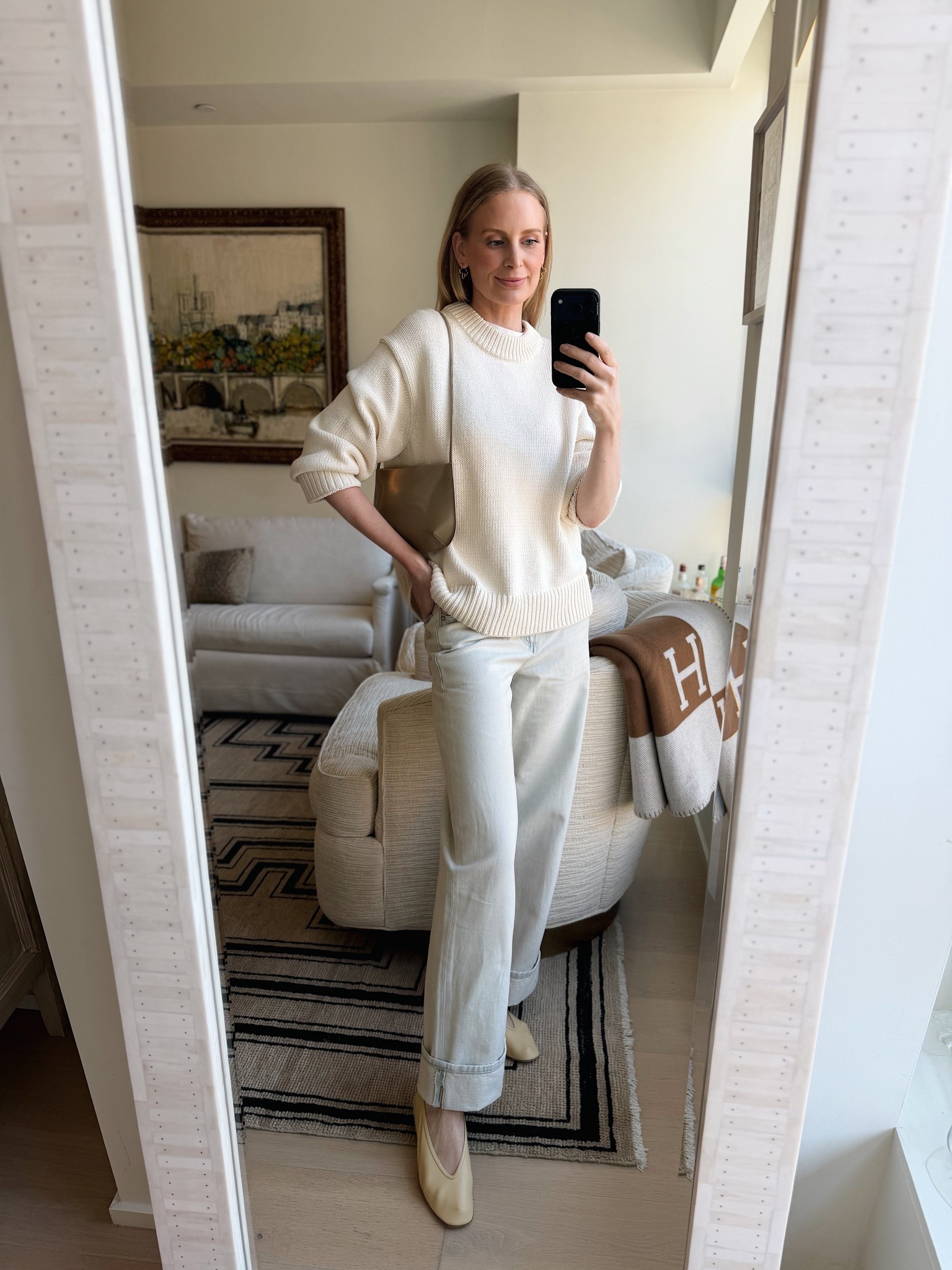 Today’s look 🫶🏻 wearing an XS in the sweater and tee! 

#LTKootd