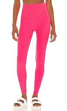 Beyond Yoga Spacedye Caught in the Midi High Waisted Legging in Electric Pink Heather from Revolv... | Revolve Clothing (Global)