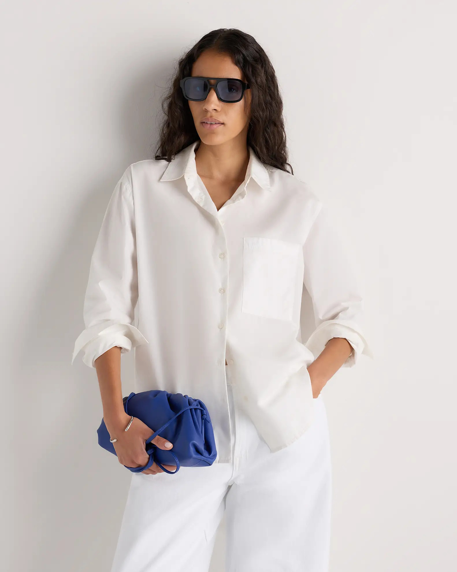 Italian Leather Pouch Crossbody Clutch | Quince