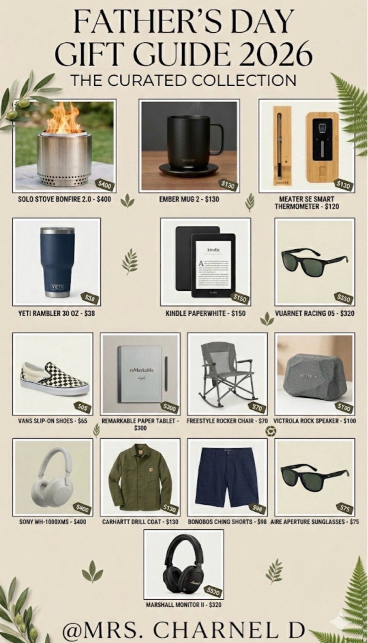 The 2026 Father’s Day Gift Guide is officially live! ✨
Taking the guesswork out of shopping for the men in your life with this curated collection of elevated, highly practical gifts. Whether he’s a tech enthusiast, a backyard grill master, or just needs a summer wardrobe refresh, these trending items hit the perfect balance of functional and aesthetic.
Everything featured in my Pinterest guide is linked directly below for easy shopping!
Drop a comment with what you’re gifting this year, and make sure to hit that follow button here on LTK so you never miss a curated roundup. 👇
XO,
@Mrs.CharnelD
LTK Tags: #LTKgiftguide #LTKunder100 #LTKunder50 #FathersDayGifts #GiftsForHim #FathersDay2026 #GiftIdeasForDad

#LTKMens