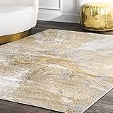 nuLOOM Cyn Abstract Area Rug, 5' x 8', Gold | Amazon (US)