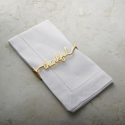 Thankful Napkin Wraps, Set of Four | Frontgate