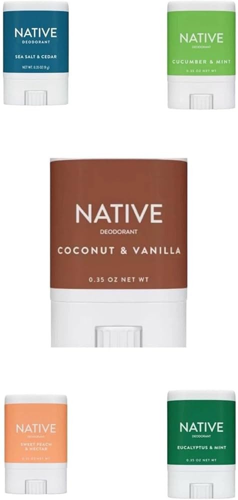 Generic Native Deodorant Travel Size Coconut&Vanilla-Sea Salt&Cedar-Sweet peach&Nectar-Cucumber&M... | Amazon (US)