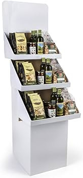 Set of Three, Three-Tier Bin Displays for Floor, Includes Removable Header, Ship Flat, 65.75 Inch... | Amazon (US)